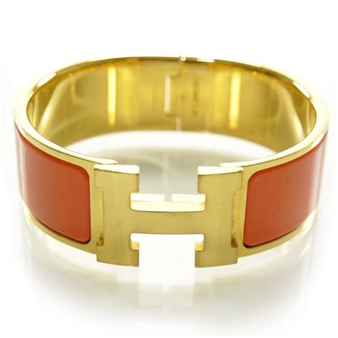 hermes red and gold h bracelet|hermes extra wide h bracelet.